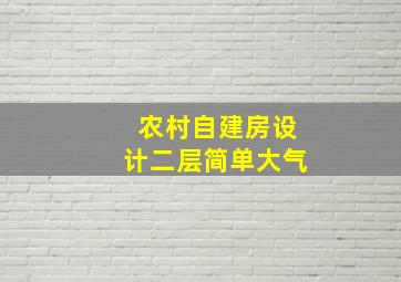 农村自建房设计二层简单大气