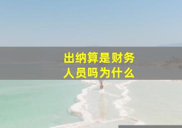 出纳算是财务人员吗为什么