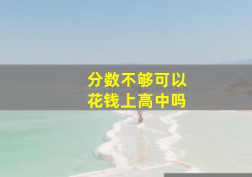 分数不够可以花钱上高中吗