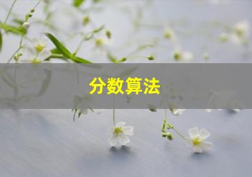 分数算法