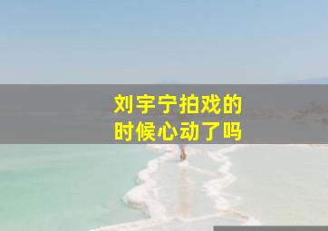 刘宇宁拍戏的时候心动了吗