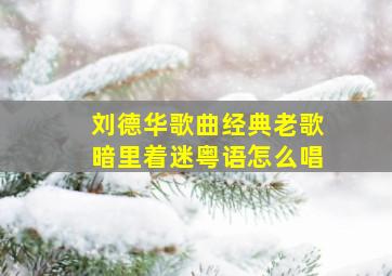 刘德华歌曲经典老歌暗里着迷粤语怎么唱