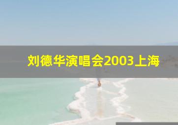 刘德华演唱会2003上海