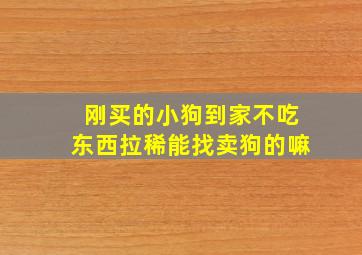 刚买的小狗到家不吃东西拉稀能找卖狗的嘛