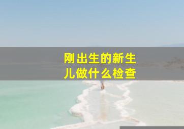 刚出生的新生儿做什么检查