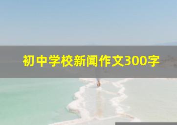 初中学校新闻作文300字