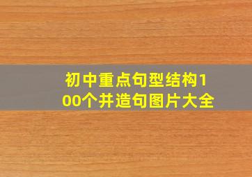 初中重点句型结构100个并造句图片大全