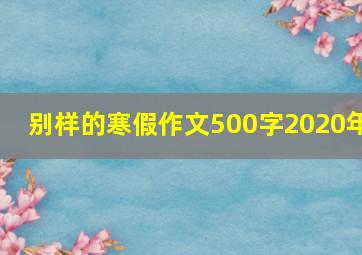 别样的寒假作文500字2020年