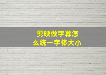 剪映做字幕怎么统一字体大小