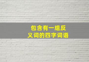 包含有一组反义词的四字词语