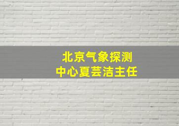 北京气象探测中心夏芸洁主任