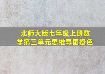 北师大版七年级上册数学第三单元思维导图橙色