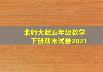 北师大版五年级数学下册期末试卷2021