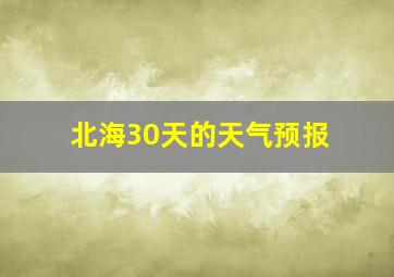 北海30天的天气预报