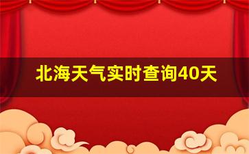 北海天气实时查询40天