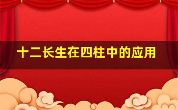 十二长生在四柱中的应用