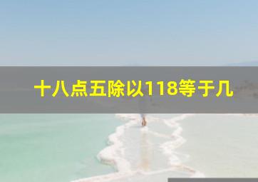 十八点五除以118等于几