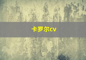 卡罗尔cv