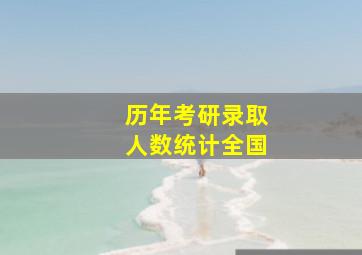 历年考研录取人数统计全国