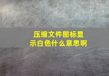 压缩文件图标显示白色什么意思啊