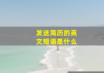 发送简历的英文短语是什么