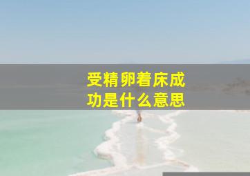 受精卵着床成功是什么意思