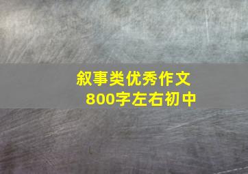 叙事类优秀作文800字左右初中