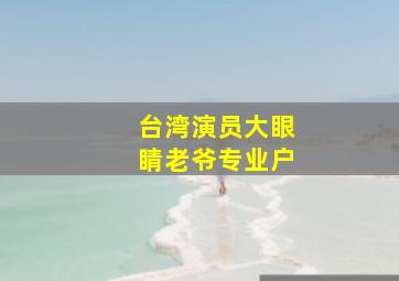 台湾演员大眼睛老爷专业户