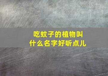 吃蚊子的植物叫什么名字好听点儿