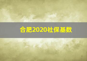 合肥2020社保基数