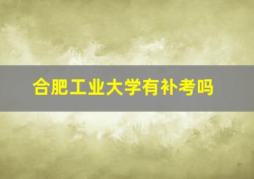 合肥工业大学有补考吗