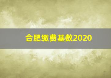 合肥缴费基数2020