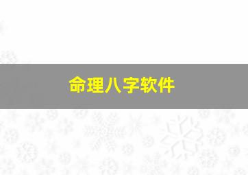 命理八字软件