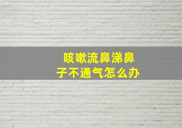 咳嗽流鼻涕鼻子不通气怎么办