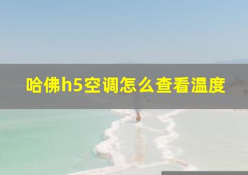 哈佛h5空调怎么查看温度