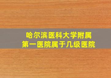 哈尔滨医科大学附属第一医院属于几级医院