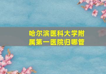 哈尔滨医科大学附属第一医院归哪管