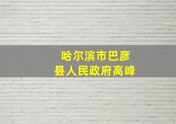 哈尔滨市巴彦县人民政府高峰