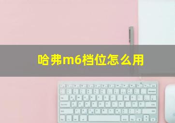 哈弗m6档位怎么用