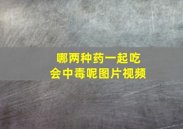 哪两种药一起吃会中毒呢图片视频