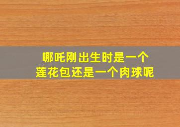 哪吒刚出生时是一个莲花包还是一个肉球呢