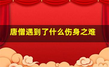 唐僧遇到了什么伤身之难