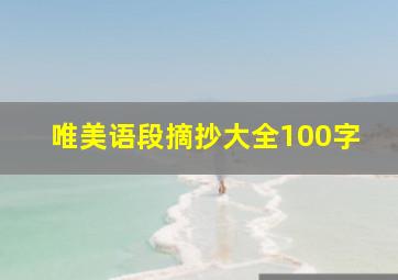 唯美语段摘抄大全100字