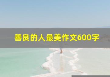 善良的人最美作文600字