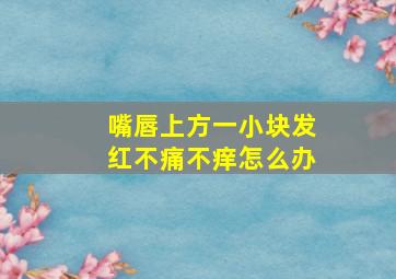 嘴唇上方一小块发红不痛不痒怎么办