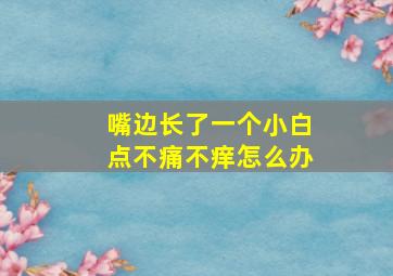 嘴边长了一个小白点不痛不痒怎么办