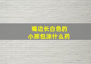 嘴边长白色的小脓包涂什么药