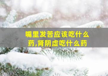 嘴里发苦应该吃什么药,肾阴虚吃什么药