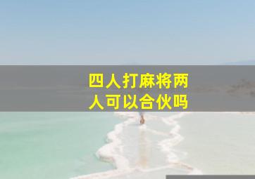 四人打麻将两人可以合伙吗