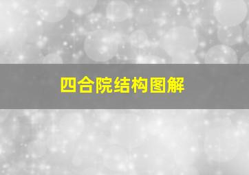 四合院结构图解